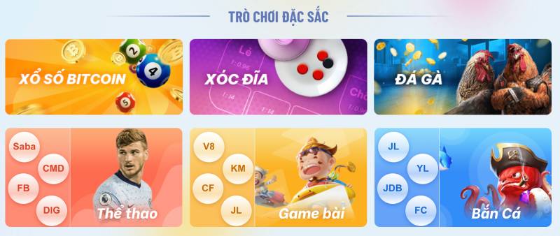 Kho game đa dạng và chất lượng