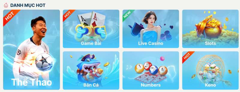 Sản phẩm cá cược có mặt tại Sin88