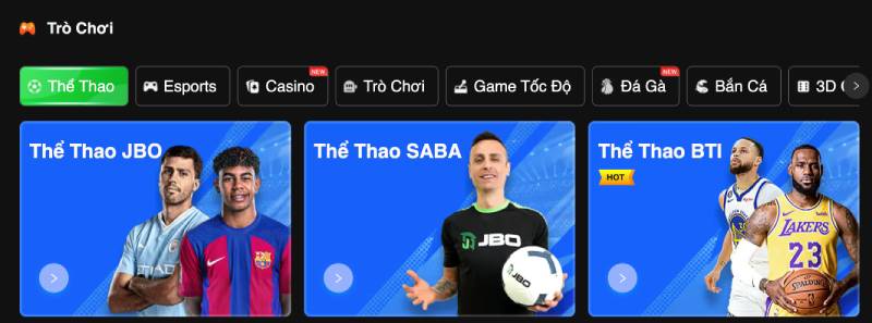 Trải nghiệm các trò chơi nổi bật tại JBO