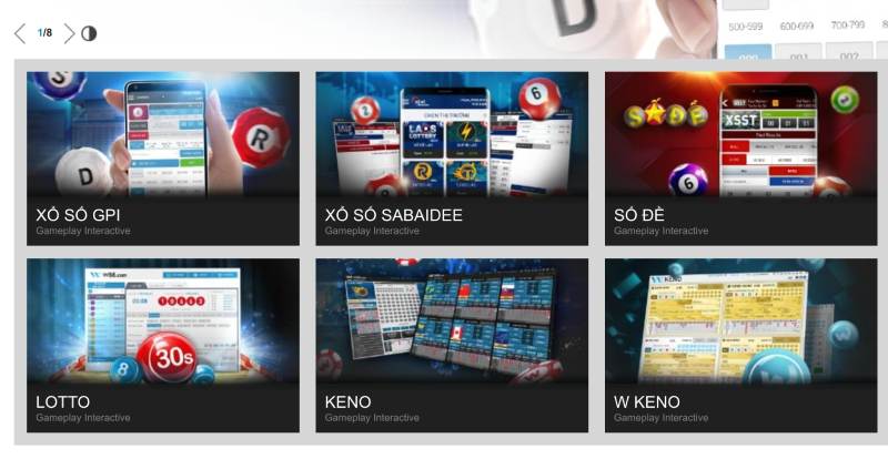 Xổ số, Keno và game P2P